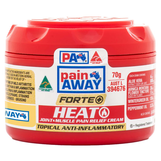 PAIN AWAY HEAT JOINT & MUSCLE PAIN RELIEF CREAM 70G TUB